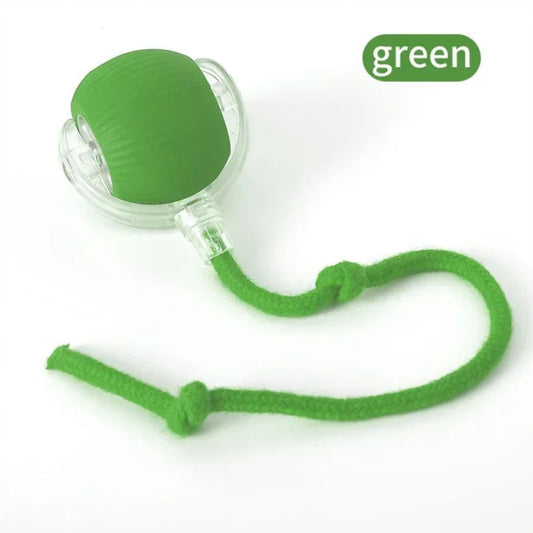 Cat Interactive Ball Toys Automatic Rolling Ball Faux Tail Rechargeable Smart Pet Electric Toy Dog Cat Training Imitate Mouse